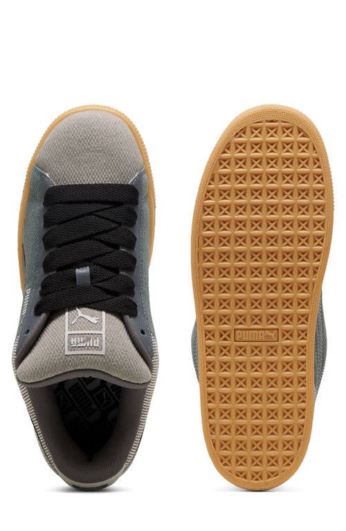 Puma Suede Xl Denim Sneaker In Shadow Gray-warm White