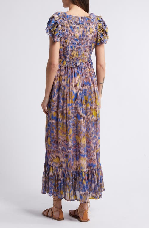 Shop Cleobella Helene Chiffon Maxi Dress In Azucar Print