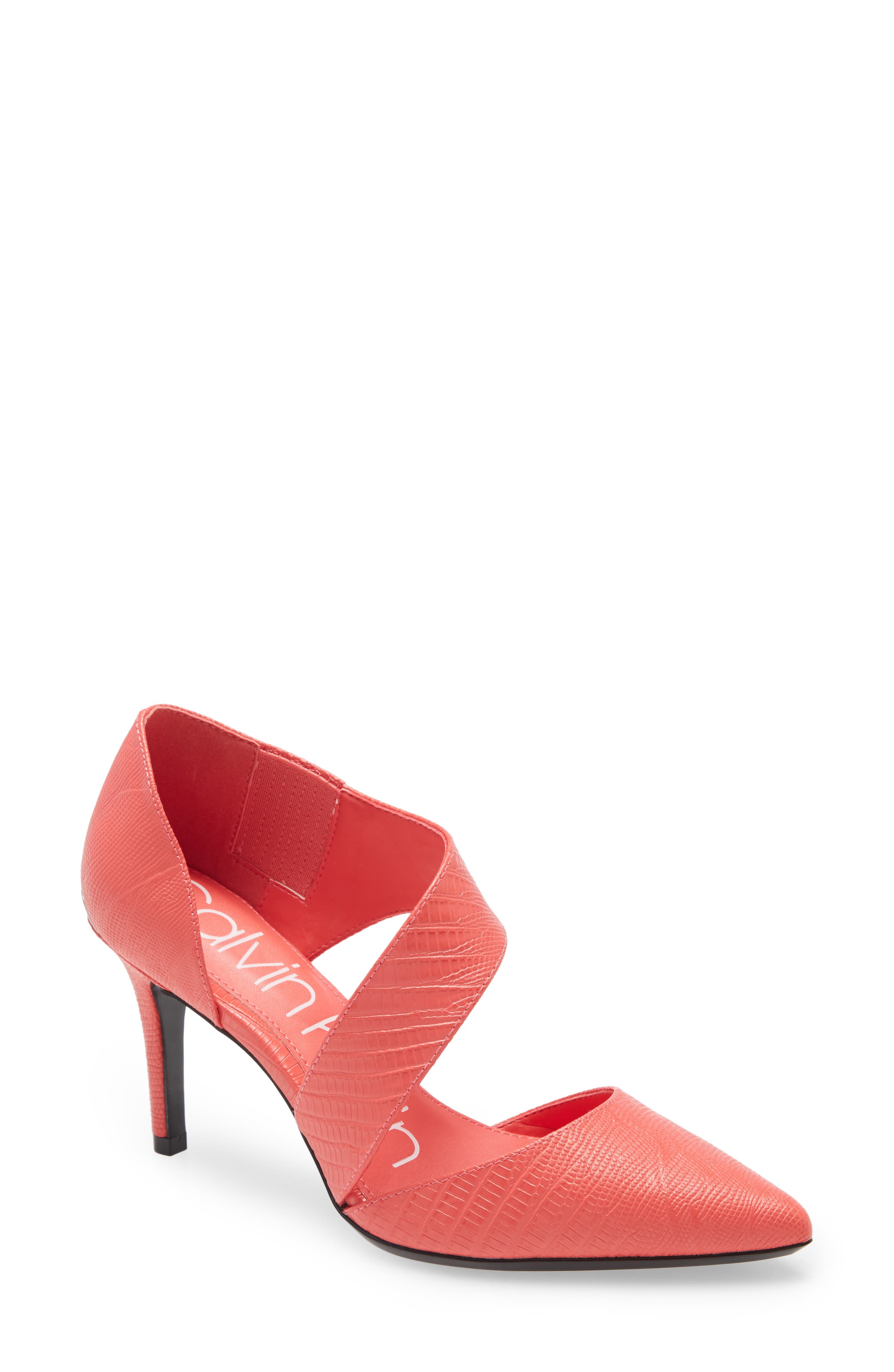 UPC 194060415086 product image for Women's Calvin Klein 'Gella' Pointy Toe Pump, Size 8.5 M - Coral | upcitemdb.com