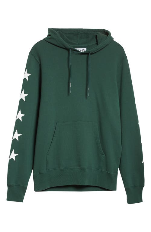 Golden Goose Star Cotton Graphic Hoodie In Bright Green/white