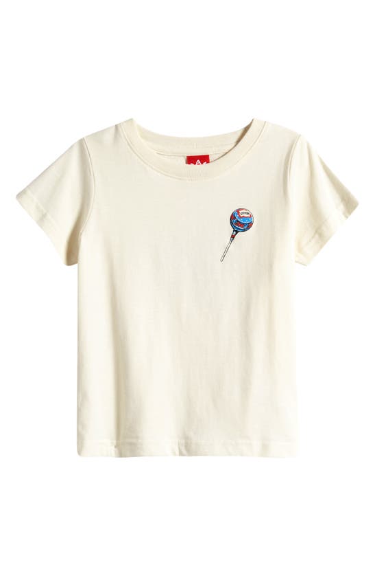 Icecream Kids' Vending Cotton Graphic T-shirt In Whisper White