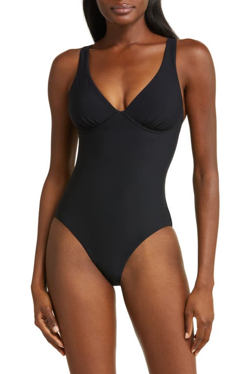 BONDI BORN Nimah Underwire One-Piece Swimsuit Black at Nordstrom,