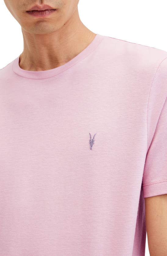 Shop Allsaints Brace Tonic Slim Fit Cotton T-shirt In Bramble Pink