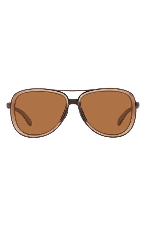 Oakley Split Time 58mm Prizm Polarized Pilot Sunglasses in Bronze at Nordstrom