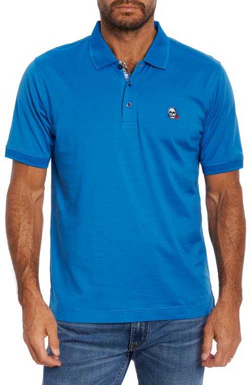 Robert Graham Archie Short Sleeve Polo in Blue at Nordstrom, Size Small
