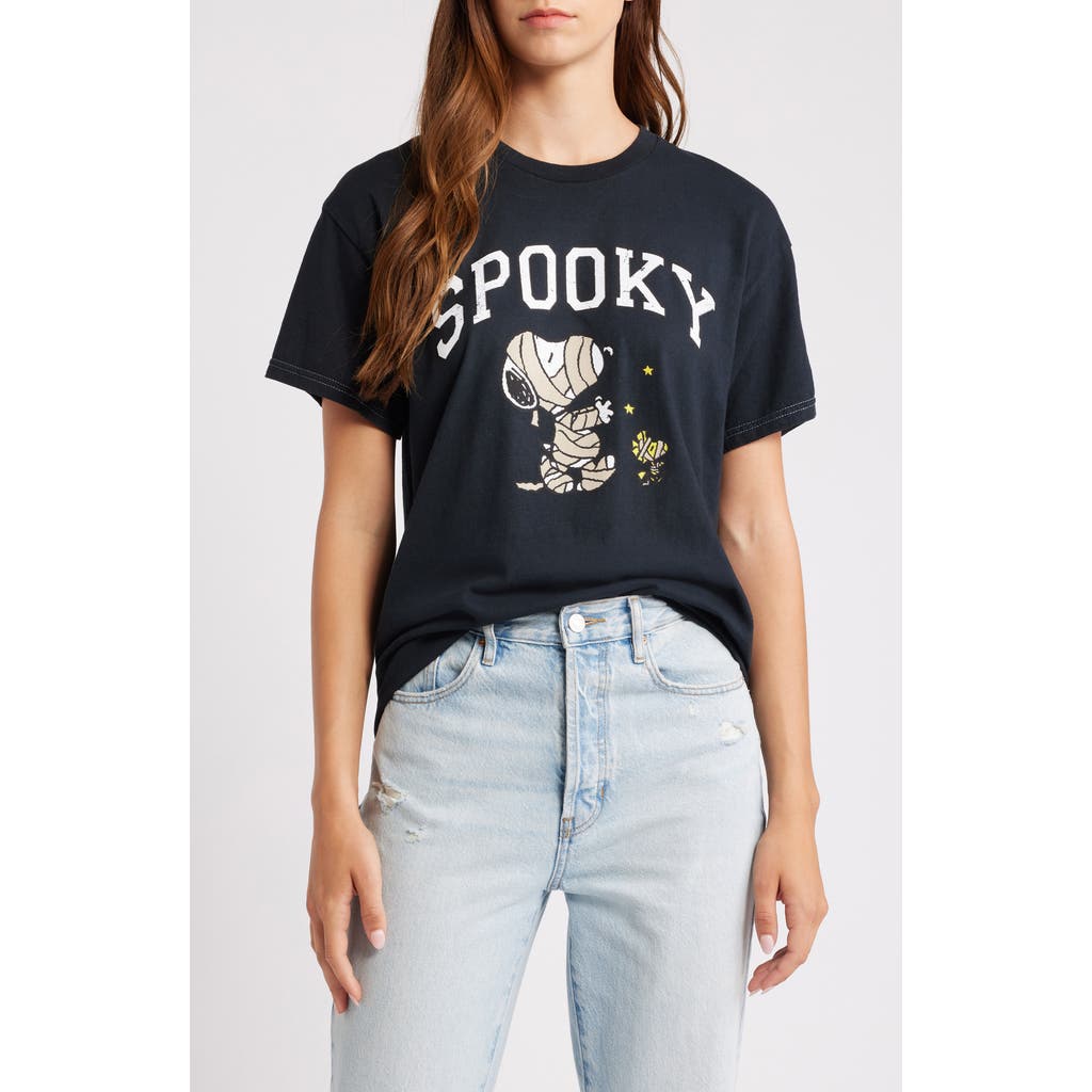 Vinyl Icons Peanuts® Spooky Cotton Graphic T-Shirt in Black