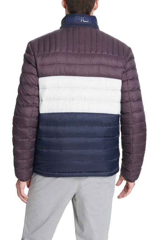 Tommy Hilfiger Real Down Packable Puffer Jacket In Port Combo