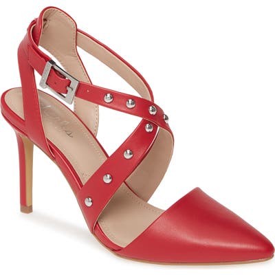 Charles By Charles David Vladimir Studded Pointed Toe Pump- Red