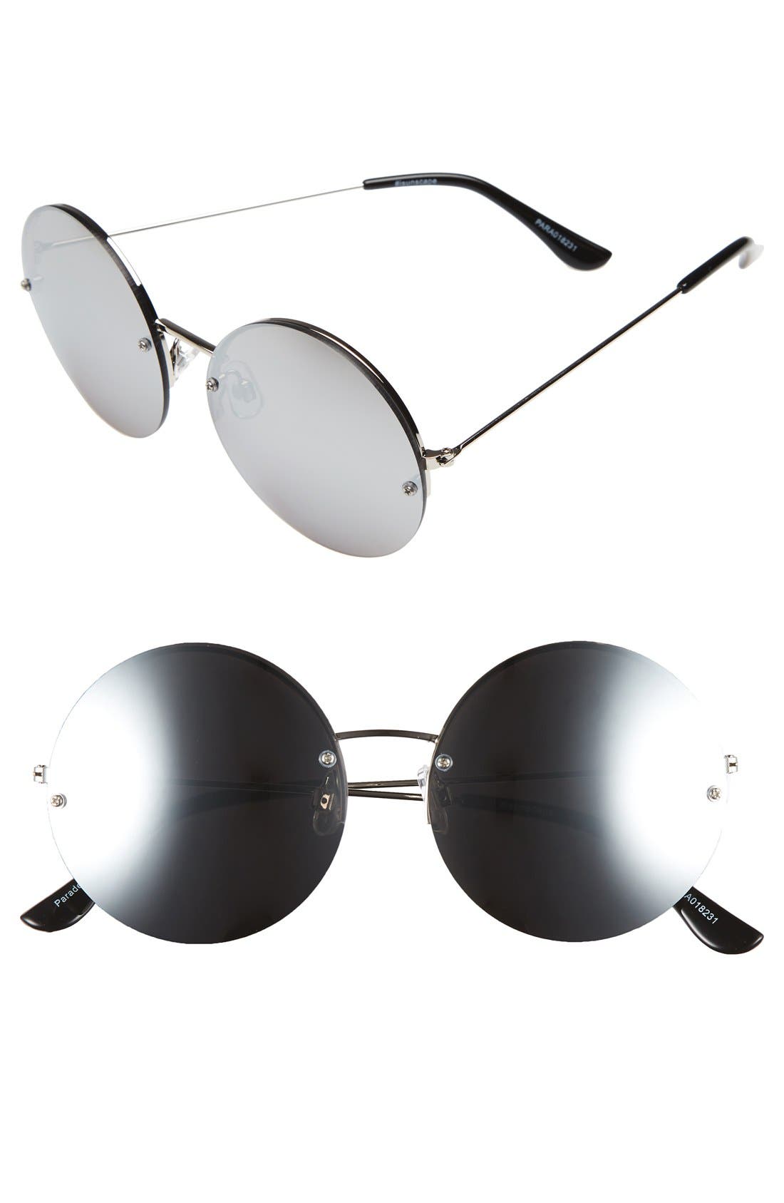 BP. 55mm Rimless Mirrored Round Sunglasses Nordstrom