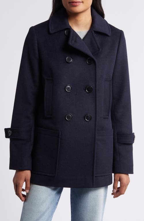 Shop Sam Edelman Wool Blend Peacoat In Navy