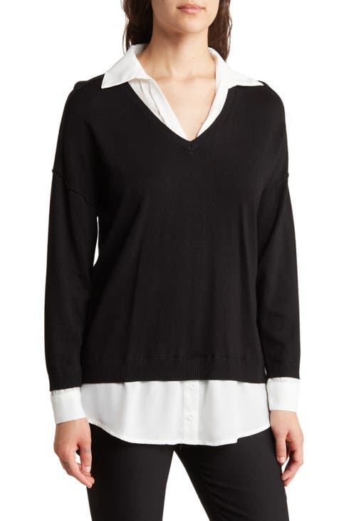 Women s Adrianna Papell Polo Quarter Zip Sweaters Nordstrom Rack