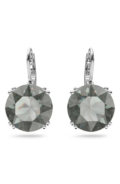 Swarovski Millenia Round Crystal Drop Earrings in Charcoal at Nordstrom
