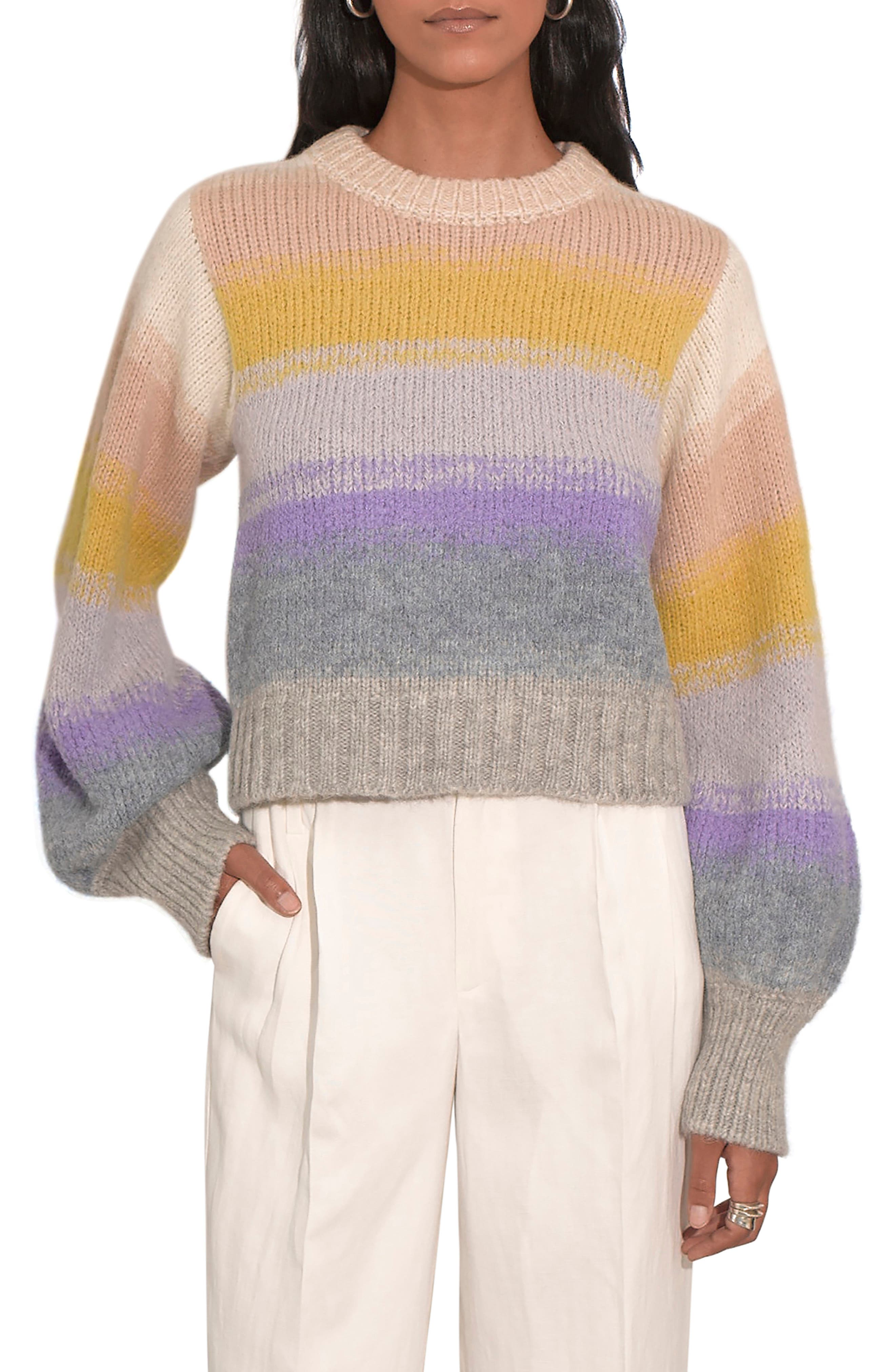 Eleven Six Joy Alpaca Blend Sweater in Pink Multi Color at Nordstrom
