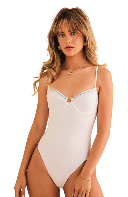Dippin Daisys Happy Life Back Bow One Piece White at Nordstrom,