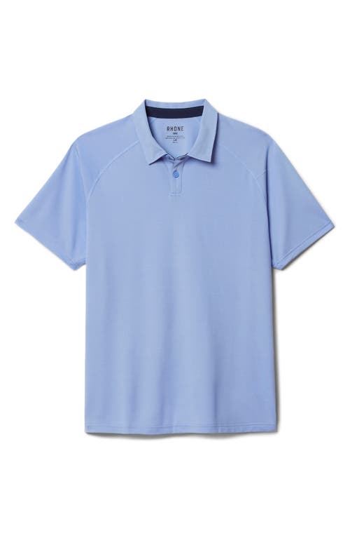 Shop Rhone Delta Piqué Performance Polo In Blue Mist/zen Blue