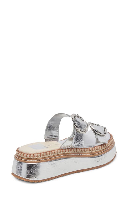 Shop Dolce Vita Rysha Platform Sandal In Silver Crinkle Patent