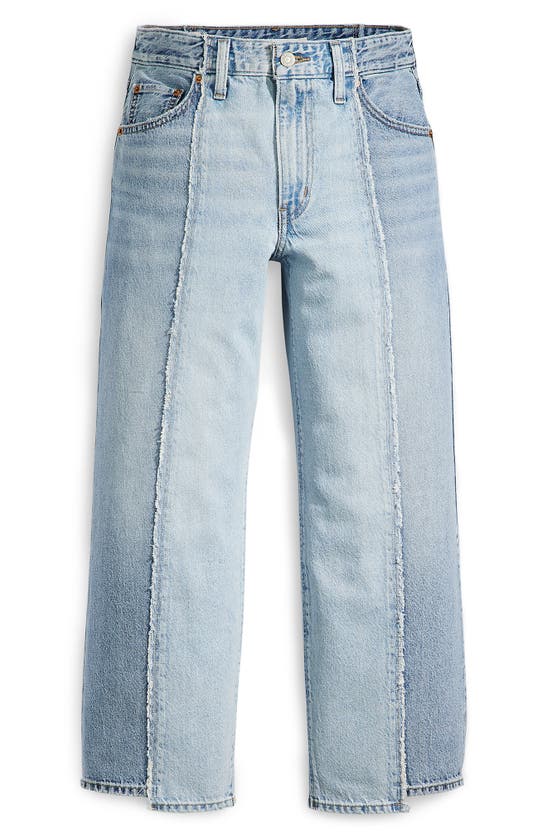 Shop Levi's Recrafted Crop Baggy Wide Leg Dad Jeans In Novel Notion