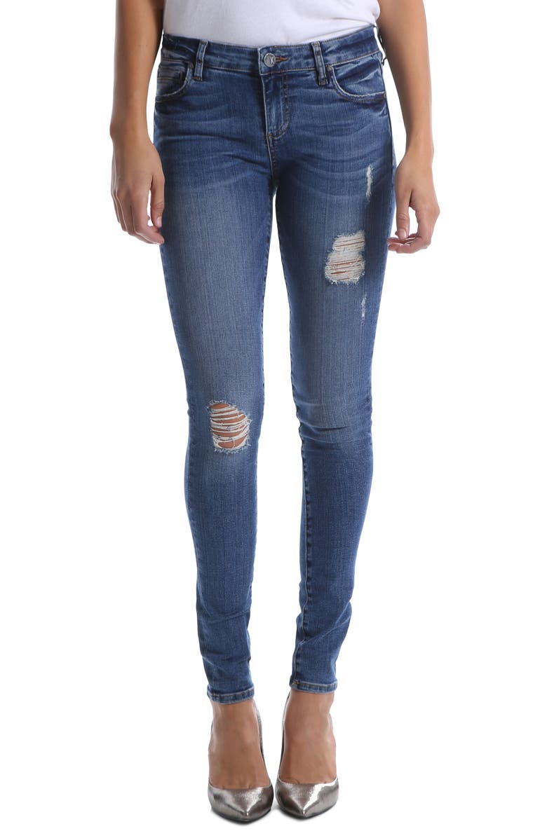 KUT from the Kloth Mia Ripped Toothpick Skinny Jeans (Massive) | Nordstrom