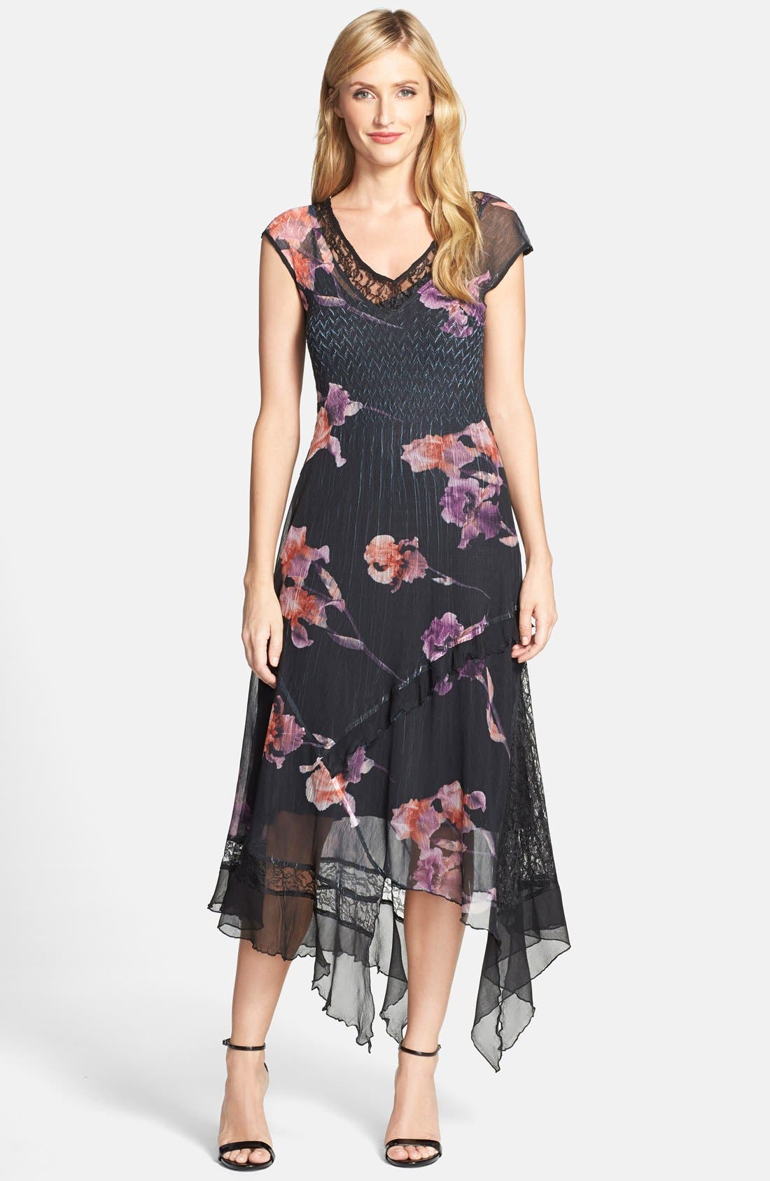Komarov Floral Print Asymmetrical Dress Nordstrom