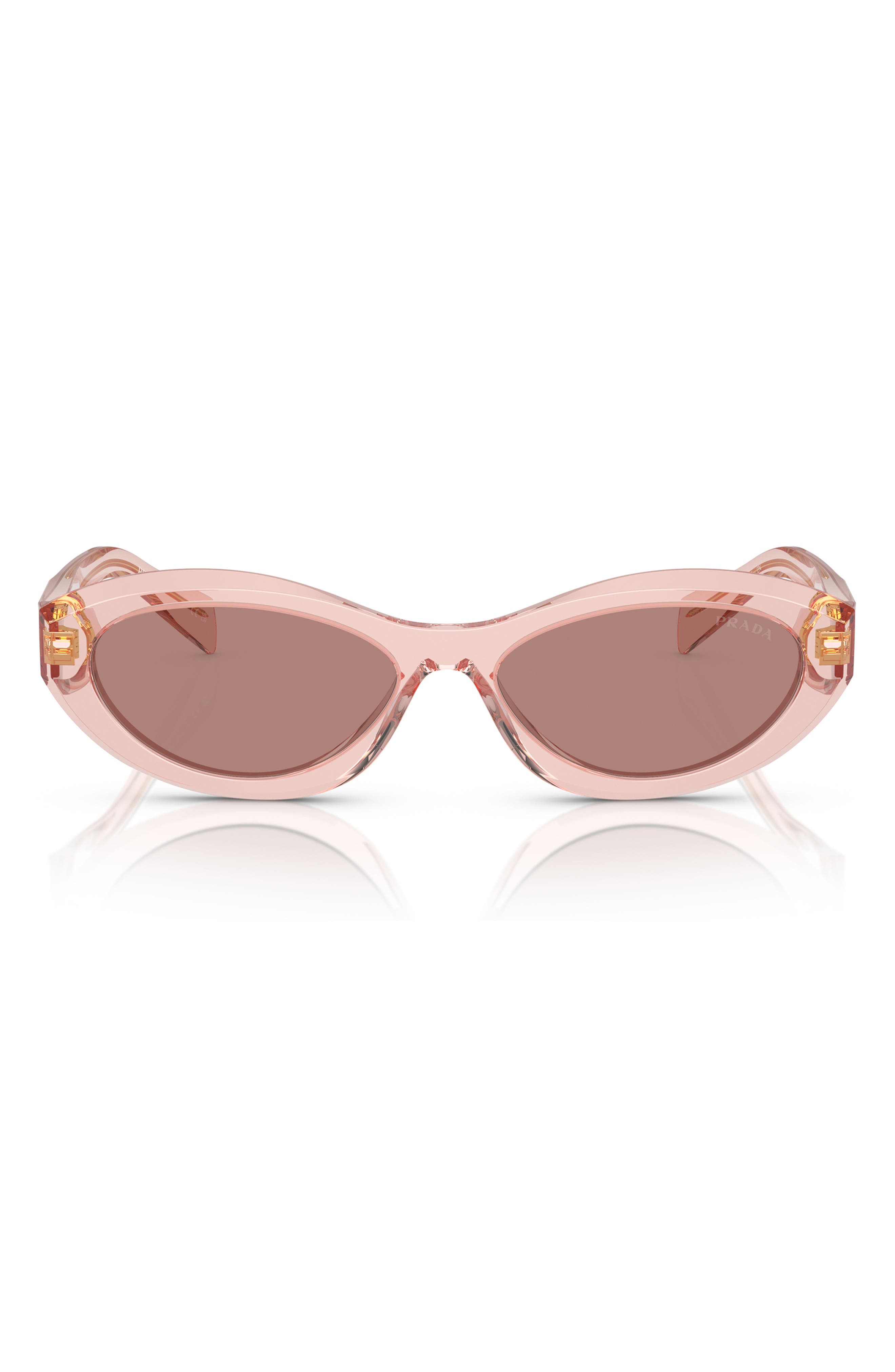 Prada Sculto Reo Irregular Rounded Sunglasses Prada PR 26ZS Beveled Acetate & Plastic Oval Sunglasses  main image 3
