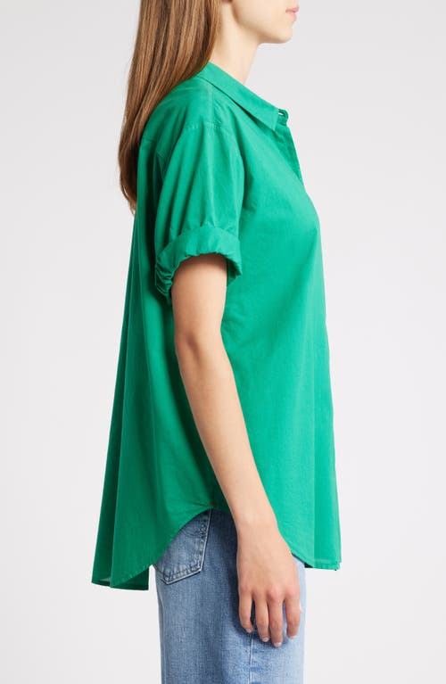 Shop Xirena Xírena Channing Cotton Shirt In Sea Green