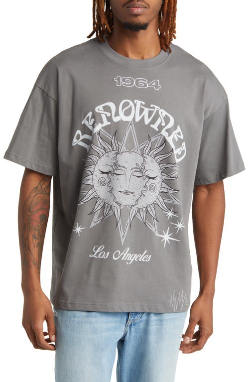 Astrology The Sun Graphic T-Shirt in Grey