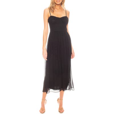Katie May Daisy Clip Dot Cocktail Dress, Black