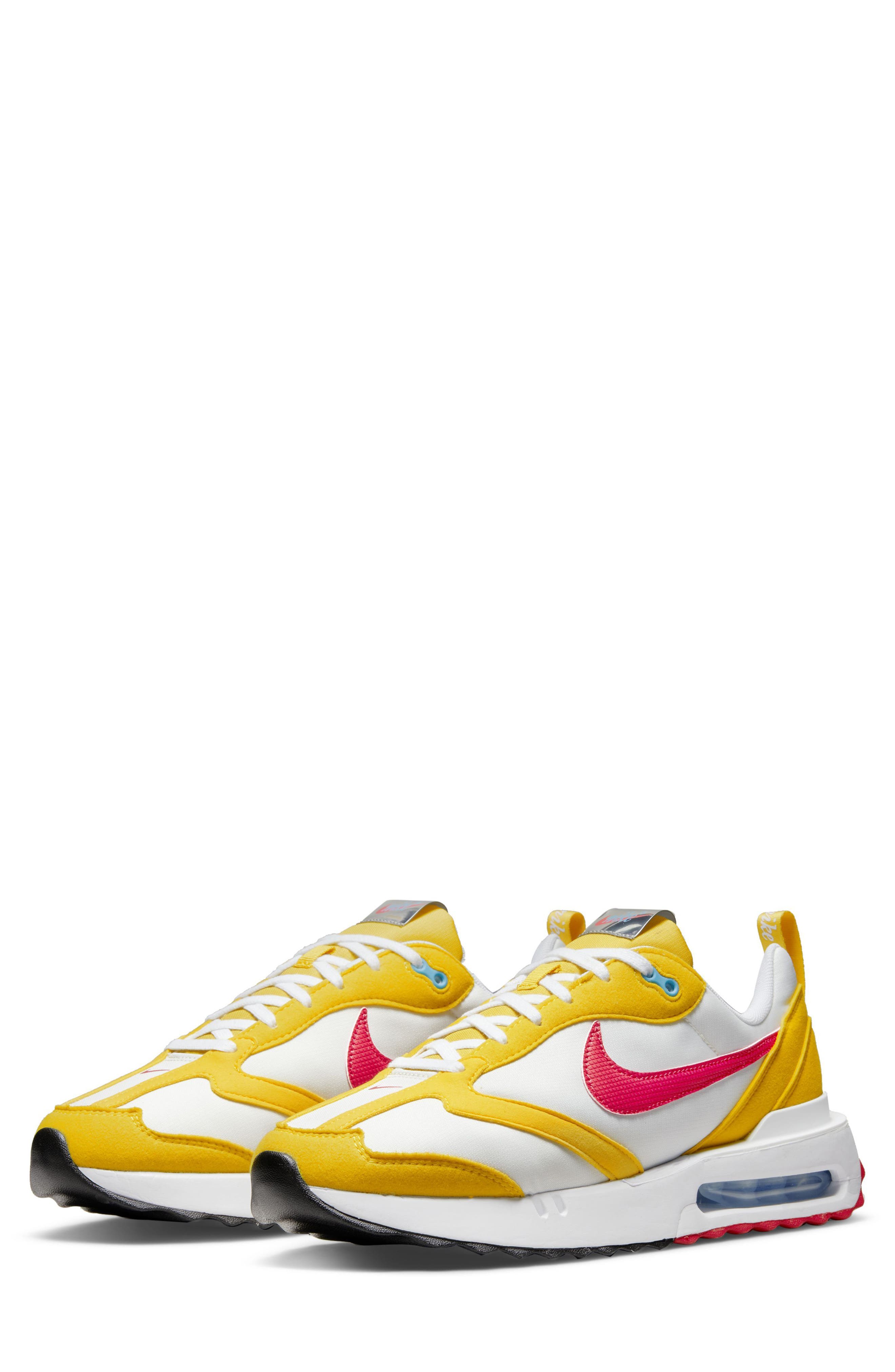 yellow red nike shoes