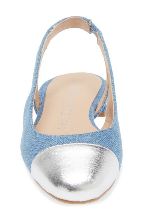 Shop Stuart Weitzman Pearl Genuine Calf Hair Slingback In Washed/silver