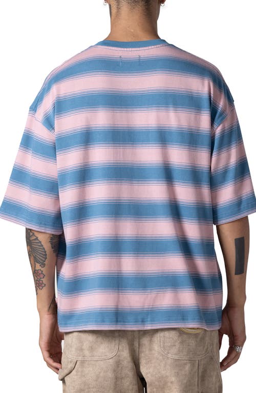 Shop Honor The Gift 1988 Logo Appliqué Box Stripe T-shirt In Pink