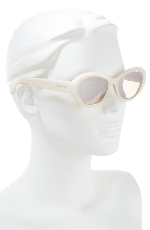 Shop Givenchy Gv Day Cat Eye Sunglasses In Ivory/brown Mirror