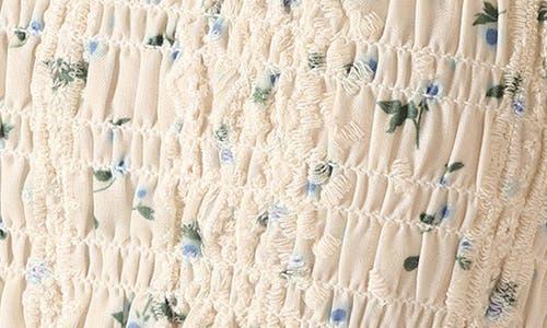Petal And Pup Petal & Pup Amberlyn Floral Smocked Crop Top In Neutral