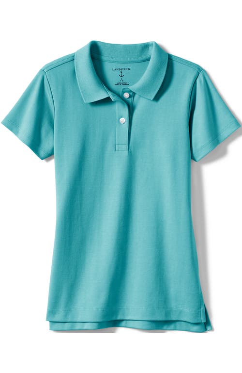 LANDS' END LANDS' END SCHOOL UNIFORM GIRLS SHORT SLEEVE FEMININE FIT INTERLOCK POLO SHIRT