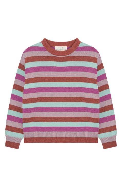 Kids' Metallic Stripe Cotton Sweater (Toddler, Little Kid & Big Kid)