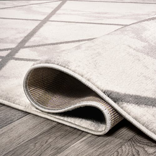 Jonathan Y Patras Modern Geometric Marbled Area Rug In Ivory/gray