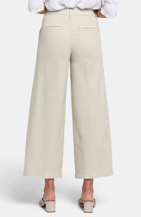 Nydj Mona High Rise Wide Leg Trouser Ankle Jeans In Boardwalk In Feather