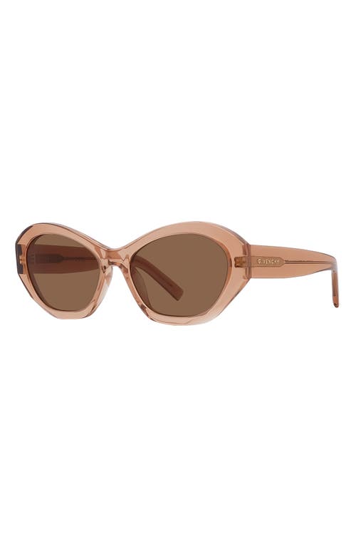 Shop Givenchy Gv Day 57mm Cat Eye Sunglasses In Shiny Orange/brown