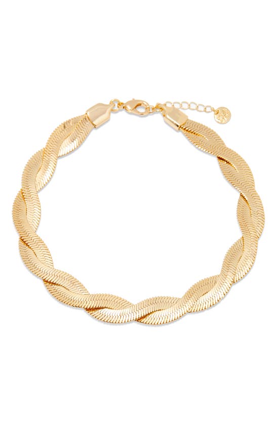 Shop Brook & York Haven Snake Chain Anklet In Gold