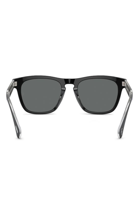 Oliver Peoples X Roger Federer R-3 51mm Polarized Pillow Sunglasses In Black