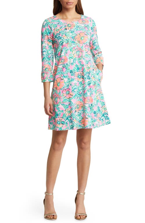 Lilly Pulitzer® Sophie UPF 50+ Knit Shift Dress in Soleil Pink Perfect Poppy