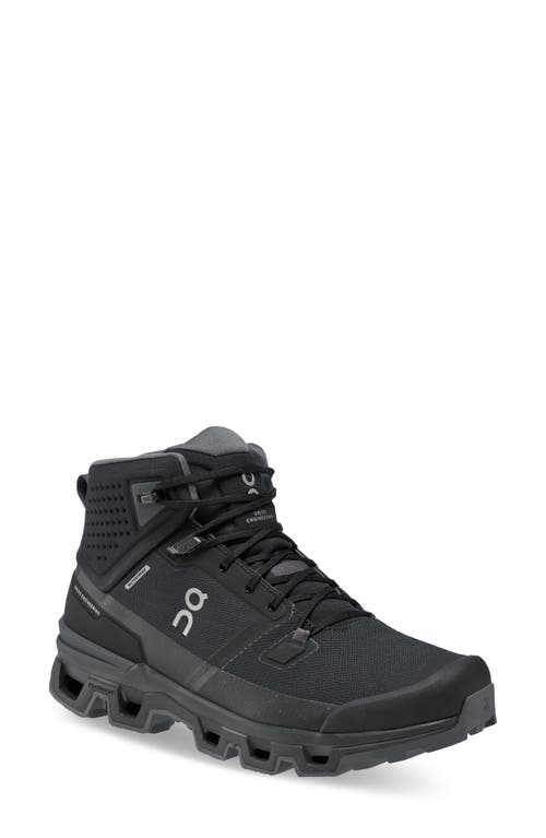 On Cloudrock 2 Waterproof Hiking Boot In Black/eclipse