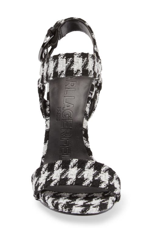 Shop Karl Lagerfeld Paris Cieone Ankle Strap Sandal In Black/whit
