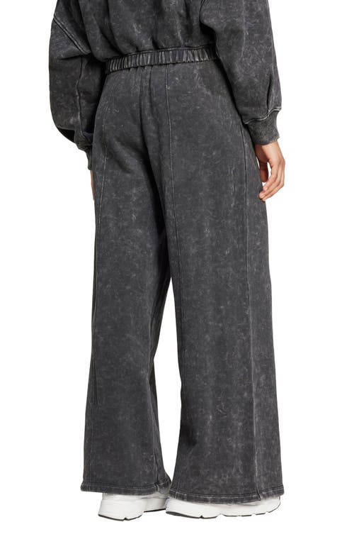 Adidas Originals Premium Essentials Washed Wide Leg Cotton Pants In Black