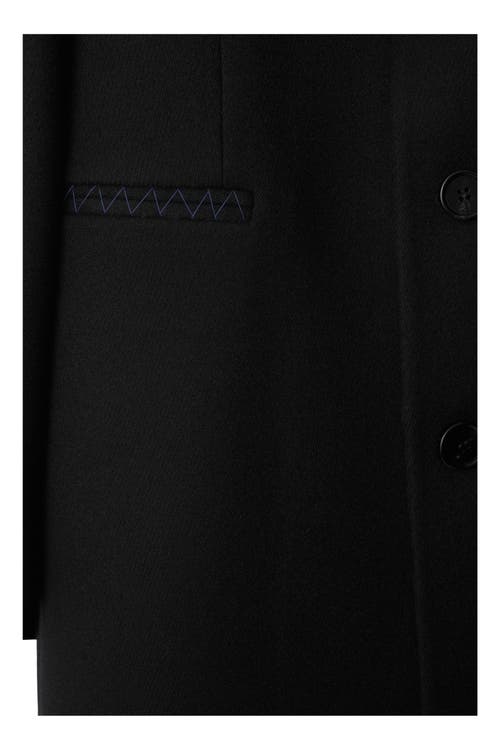 Burberry Wool Single-breasted Tailored Coat In Black