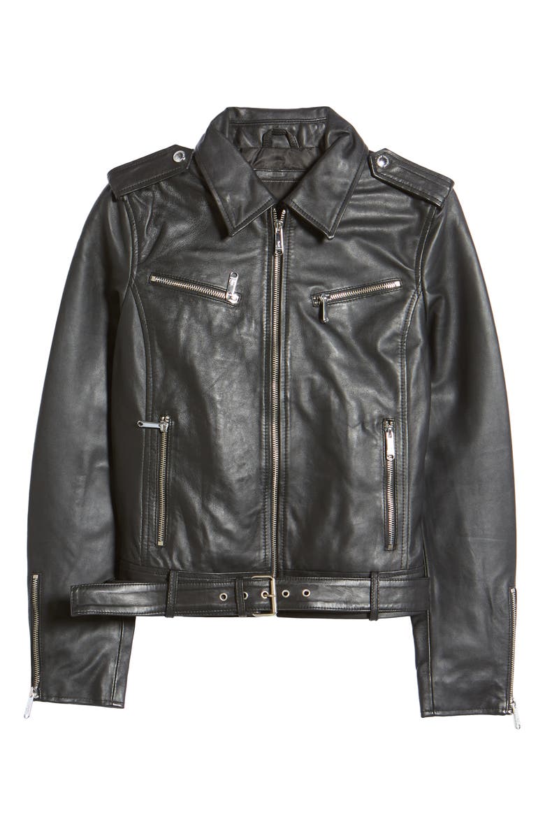 Sam Edelman Single Breasted Leather Moto Jacket | Nordstrom
