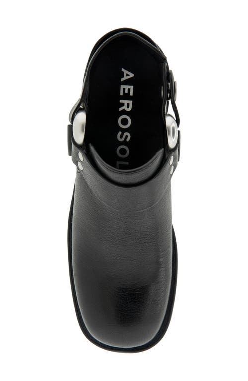 Aerosoles Maya Slingback Mule In Black Leather