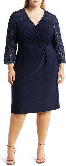 Alex Evenings Surplice Neck Sheath Dress Nordstrom