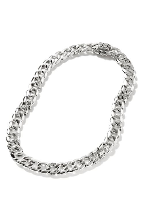 John Hardy Classic Chain Curb Chain Necklace in Silver at Nordstrom, Size 18