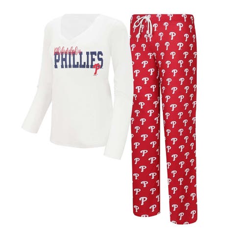 Philadelphia Phillies Concepts Sport Big & Tall T-Shirt & Flannel Pants Set  - Royal/Red