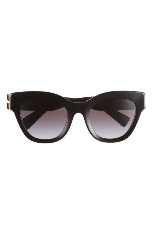 51mm Gradient Square Sunglasses in Black